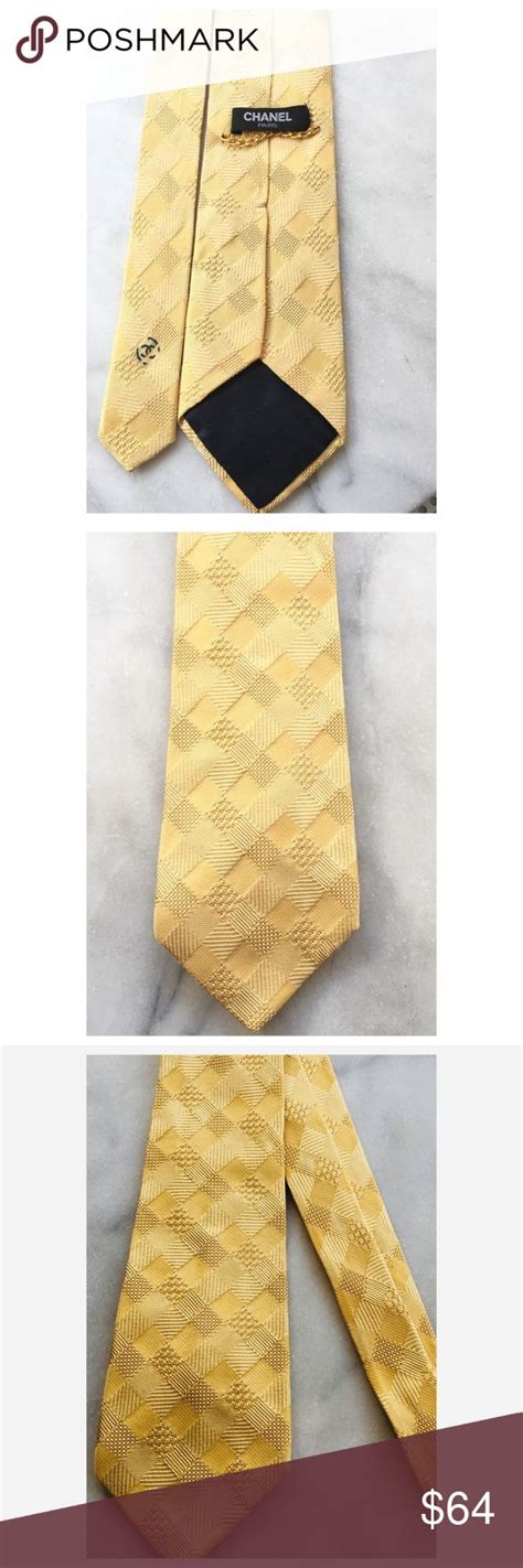 Chanel green jacquard tie